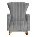Ver imagem 4 de Kit 2 Poltronas Estofada Balanço Melinda Suede Cinza