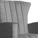 Ver imagem 5 de Kit 2 Poltronas Estofada Balanço Melinda Suede Cinza