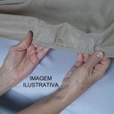 Ver imagem 3 de Lençol Unique Avulso de Baixo King com Elástico Micro Percal 400 Fios - Avelã