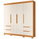 Ver imagem 1 de Guarda Roupa Vivacce 4 Portas Cinamomo/off White - Abz