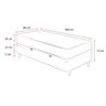 Cama Box Baú Solteiro Preta + Colchão de Espuma D33 Comfort Prime Comfort Maxx 88x188x72cm - 2