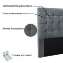 Ver imagem 3 de Cabeceira King 1,95m Verona Veludo - Pallazio - Cinza Chumbo