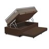 Cama Box Baú e Auxiliar Solteiro Marrom + Colchão Molas Ensacadas - Plumatex - Ilhéus - - 4