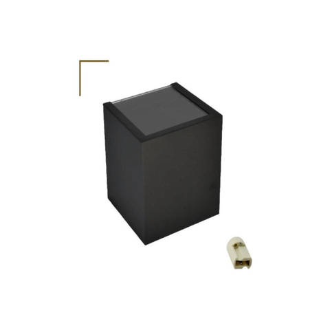 Arandela Alumínio 2 Fachos Externa para Lâmpada G9 - Preto