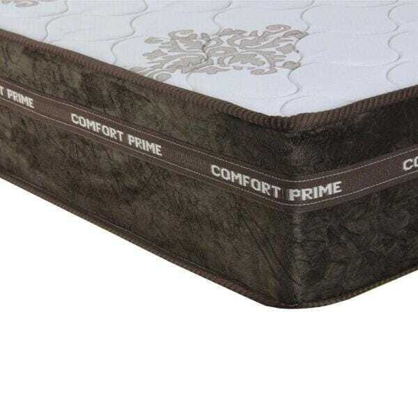 Cama Box Baú Viuva Cinza + Colchão Molas Superlastic Comfort Prime Coil Classic  - 6