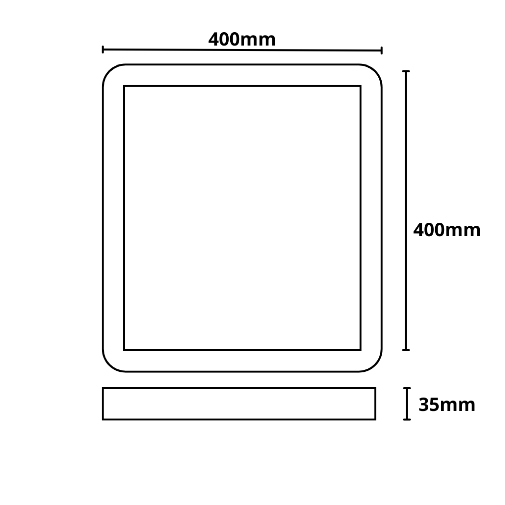 Luminária Led Sobrepor Quadrada 36w Branca - Lumanti - 3