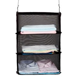 Organizador Mala Bagagem Roupas Suspenso 3 Andares Prateleira Viagem Bolsa Sacola Gancho Cabide Dobr - 2 Organizador Mala Bagagem Roupas Suspenso 3 Andares Prateleira Viagem Bolsa Sacola Gancho Cabide Dobr - 2