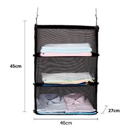 Organizador Mala Bagagem Roupas Suspenso 3 Andares Prateleira Viagem Bolsa Sacola Gancho Cabide Dobr - 7 Organizador Mala Bagagem Roupas Suspenso 3 Andares Prateleira Viagem Bolsa Sacola Gancho Cabide Dobr - 7