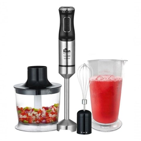 Mixer 3 em 1 com Misturadora Turbo Inox 1000W 5 Velocidades Preto 110V