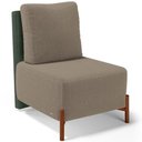 Ver imagem 7 de Kit 02 Poltronas Decorativas Sala de Estar Living Hungria L02 Couríssimo Verde Bouclê Bege - Lyam