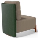 Ver imagem 5 de Kit 02 Poltronas Decorativas Sala de Estar Living Hungria L02 Couríssimo Verde Bouclê Bege - Lyam