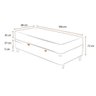 Cama Box Baú e Auxiliar Solteiro Preta + Colchão Mola Superlastic Plumatex - Valencia - - 2
