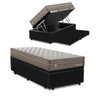 Cama Box Baú e Auxiliar Solteiro Preta + Colchão Mola Superlastic Plumatex - Valencia - - 1