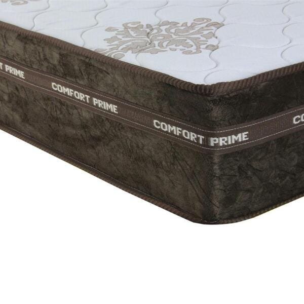 Cama Box Casal Marrom + Colchão de Molas Superlastic Comfort Prime Coil Classic 138x188x57cm - 4