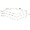 Cama Box Casal Marrom + Colchão de Molas Superlastic Comfort Prime Coil Classic 138x188x57cm - 2