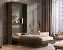 Ver imagem 1 de Cama de Solteiro Articulada Castanho Multifuncional com Prateleiras Resistente de Mdf