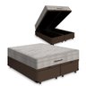 Cama Box Baú Queen Marrom + Colchão de Molas Ensacadas Ortobom Airtech Springpocket - 1