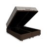 Cama Box Baú Queen Marrom + Colchão de Molas Ensacadas Ortobom Airtech Springpocket - 4