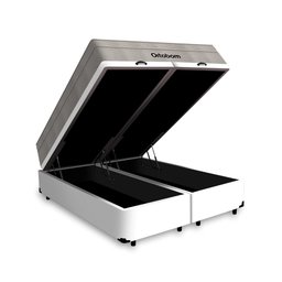 Cama Box Baú Queen Branca + Colchão de Molas Ensacadas Ortobom Airtech - 3