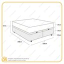 Ver imagem 5 de Cama Box Baú com Colchão de Molas Ensacadas Ortobom Airtech Springpocket Queen 158cm