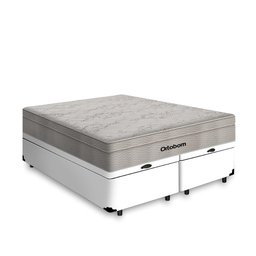 Cama Box Baú Queen Branca + Colchão de Molas Ensacadas Ortobom Airtech - 2
