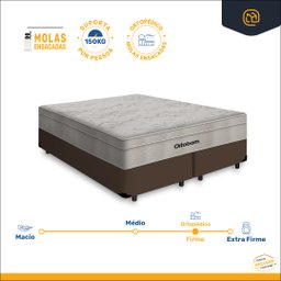 Cama Box com Colchão de Molas Ensacadas Ortobom Airtech Springpocket Queen 158cm - 2