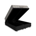 Ver imagem 3 de Cama Box Baú Queen Preta com Colchão de Molas Ensacadas Ortobom Airtech Springpocket