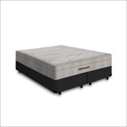 Cama Box Queen Preta + Colchão de Molas Ensacadas Ortobom Airtech Springpocket 158x198x65cm - 1 Cama Box Queen Preta + Colchão de Molas Ensacadas Ortobom Airtech Springpocket 158x198x65cm - 1