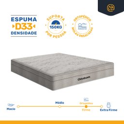 Cama Box Queen Preta + Colchão de Molas Ensacadas Ortobom Airtech Springpocket 158x198x65cm - 3 Cama Box Queen Preta + Colchão de Molas Ensacadas Ortobom Airtech Springpocket 158x198x65cm - 3