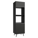 Ver imagem 1 de Torre Quente 60 Cm 2 Portas 2 Nichos com Pés Preto Nice Madesa Preto