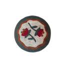 Ver imagem 4 de Tapete Redondo Floral Tulipa Detalhe Verde Frufru 80x80 Cm Lavável na Máquina Casa Dalva