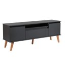 Ver imagem 5 de Rack para TV 150cm Retro MDF Grafite Dallas - On Móveis
