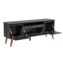 Ver imagem 6 de Rack para TV 150cm Retro MDF Grafite Dallas - On Móveis