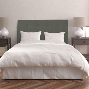 Cabeceira Cama Box King 195cm Suede Cinza Ana Luisa