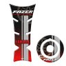 Kit Adesivo Resinado Protetor Tanque e Bocal Moto Yamaha Fazer 250 Teu Adesivo Vermelho - 1