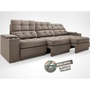 Ver mais imagens de Sofá com Porta Copos e Carregador USB Eureka 2,30m Assento Retrátil e Reclinável Velosuede