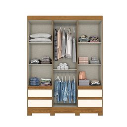Guarda Roupa Casal 03 Portas 04 Gavetas B55 Briz - 3