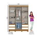 Ver imagem 4 de Guarda Roupa Casal 03 Portas 04 Gavetas B55 Briz