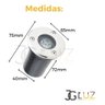 Kit 4 Balizador Led 3w Spot Solo Piso Jardim Branco Quente - Prateado - Preto - Branco Quente - 7