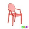 Cadeira Louis Ghost Infantil Vermelho Translucido - 1