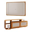 Ver imagem 2 de Rack com Painel para Tv até 75 Polegadas Mozart 2 Portas Mel/off White - Viero Móveis