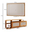 Ver imagem 3 de Rack com Painel para Tv até 75 Polegadas Mozart 2 Portas Mel/off White - Viero Móveis