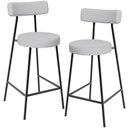 Ver imagem 1 de Kit 02 Banquetas Baixa para Cozinha Sala de Jantar Bancada Milão L02 Linho Cinza - lyam decor Lyam D