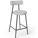 Ver imagem 3 de Kit 02 Banquetas Baixa para Cozinha Sala de Jantar Bancada Milão L02 Linho Cinza - lyam decor Lyam D