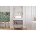 Ver imagem 2 de Conjunto Banheiro c/Esp Bariloche/Londres 70cm Platina MGM