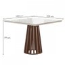 Mesa de Jantar 4 Lugares Kansas/arthus com Vidro Chocolate/off White/suede Bege - Cel Móveis - 4