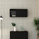 Ver imagem 4 de Armário Aéreo com Nicho e Porta Basculante 35x80x35cm Wlnp80 Preto Ônix