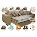 Ver imagem 3 de Sofá Retrátil e Reclinável 2.32M com Molas Ensacadas Cama Inbox Supreme Tecido Suede Bege