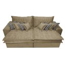 Ver imagem 5 de Sofá Retrátil e Reclinável 2.32M com Molas Ensacadas Cama Inbox Supreme Tecido Suede Bege