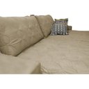 Ver imagem 4 de Sofá Retrátil e Reclinável 2.32M com Molas Ensacadas Cama Inbox Supreme Tecido Suede Bege